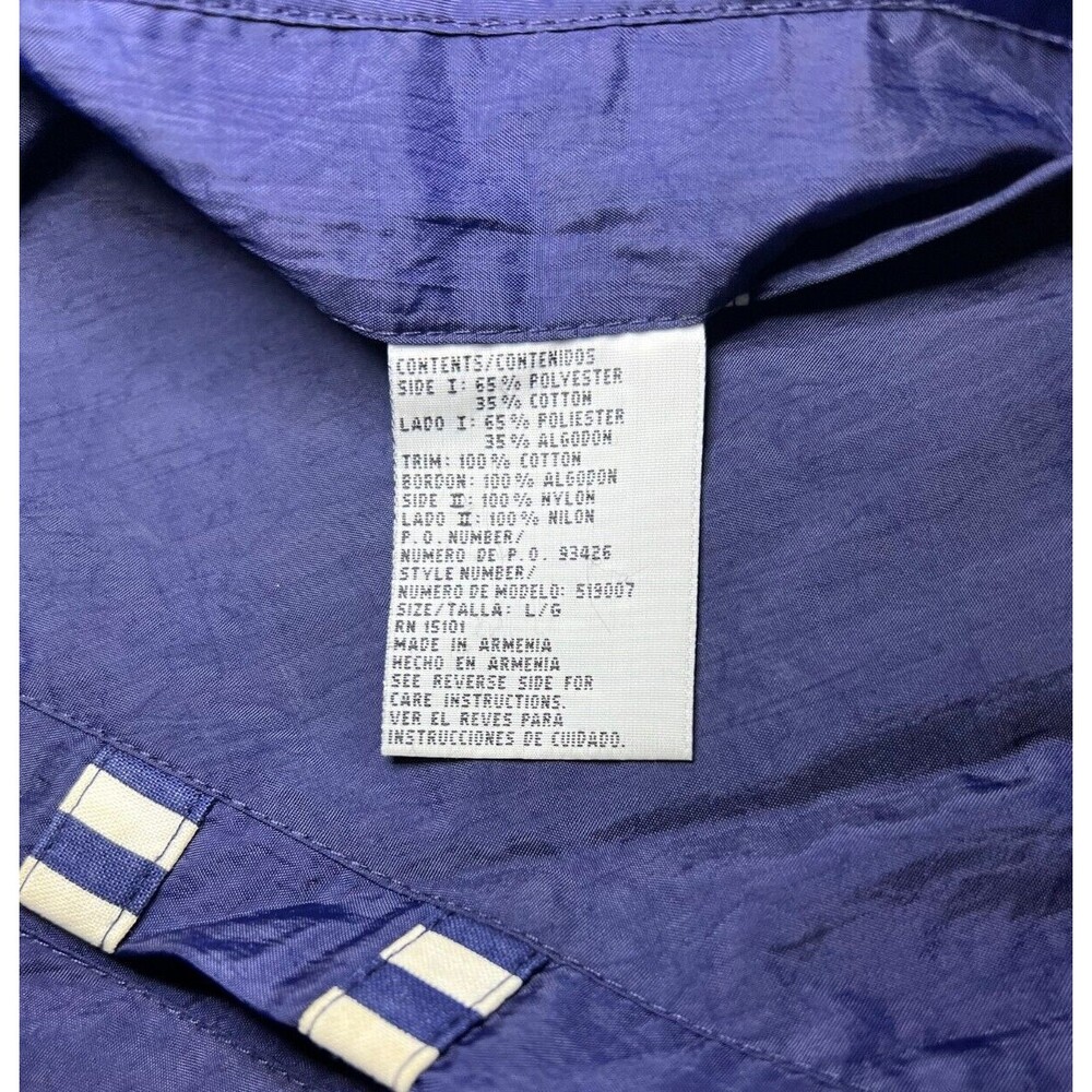Vintage Men's Current Seen Reversible Windbreaker Jacket Navy Blue Yellow Size L - Picture 11 of 13